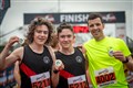 Boys 5k ..Kaeden Thomas (2nd), winner Lachlan Thomas and Matthew Brennan (3rd)...Picture: Callum Mackay..