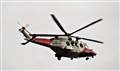 The Inverness based Rescue 151 search and rescue helicopter attended the scene. Picture: DGS