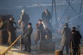 Michael Gray, played by Finn Cole, is involved with the final days filming at Portsoy as the cast and crew film on the new harbour. ..Picture: Daniel Forsyth..