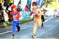Otto Eeley and Hugo McGuire crossing the line. Picture: James Mackenzie.