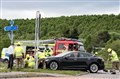 Safety first at A95 crash near Grantown
