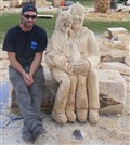 For absent friends: 'Simon and Liz O'Rourke, my close friends, wanted to be here but they had their own wedding anniversary to get to,' explained Canadian Josh Dagg. 'I decided they were going to make it after all, in spirit.'