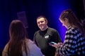 Kai Logan, of KBE Events Services, chatting to some of the wedding fair guests. Picture: Callum Mackay.