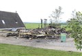 Reduced to ashes: Boat of Garten chalet which went up last night