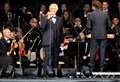 Rain and a delay, but crowd give standing ovation to Andrea Bocelli