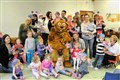 Youngsters from Little Fish parent and toddler group in Forres who raised £376 from a toddle waddle which Archie took part in.