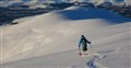 Hannah Bailey enjoying some well earned turns in fresh powder in the Cairngorms.