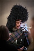 Danny MacLeod – The Loch Ness Piper at the fair. Picture: Callum Mackay.