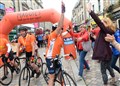 Maggie's 500 cycle ride finishes on Inverness High Street. Picture Gary Anthony
