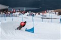 Still on course in the banked slalom competition. Picture: Neil MacGrain.