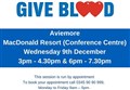 Blood donors sought to give in Aviemore
