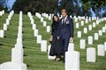 Harry and Meghan visit Los Angeles National Cemetery to mark Remembrance Sunday