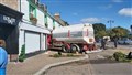 The oil delivery vehicle crashed into a shop and houses in Beauly. Picture: Emily Purvis.