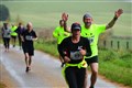 These runners were hard to miss despite the poor weather for the run.