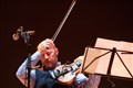 Iain MacFarlane of Glenfinnan Ceilidh Band performs on stage at Eden Court Theatre on the openng night of live music, The Royal National Mòd 2021