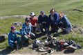 The field team with the Rum samples. Picture: Luke Daly/University of Glasgow.