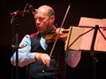 Iain MacFarlane of Glenfinnan Ceilidh Band performs on stage at Eden Court Theatre on the openng night of live music, The Royal National Mòd 2021