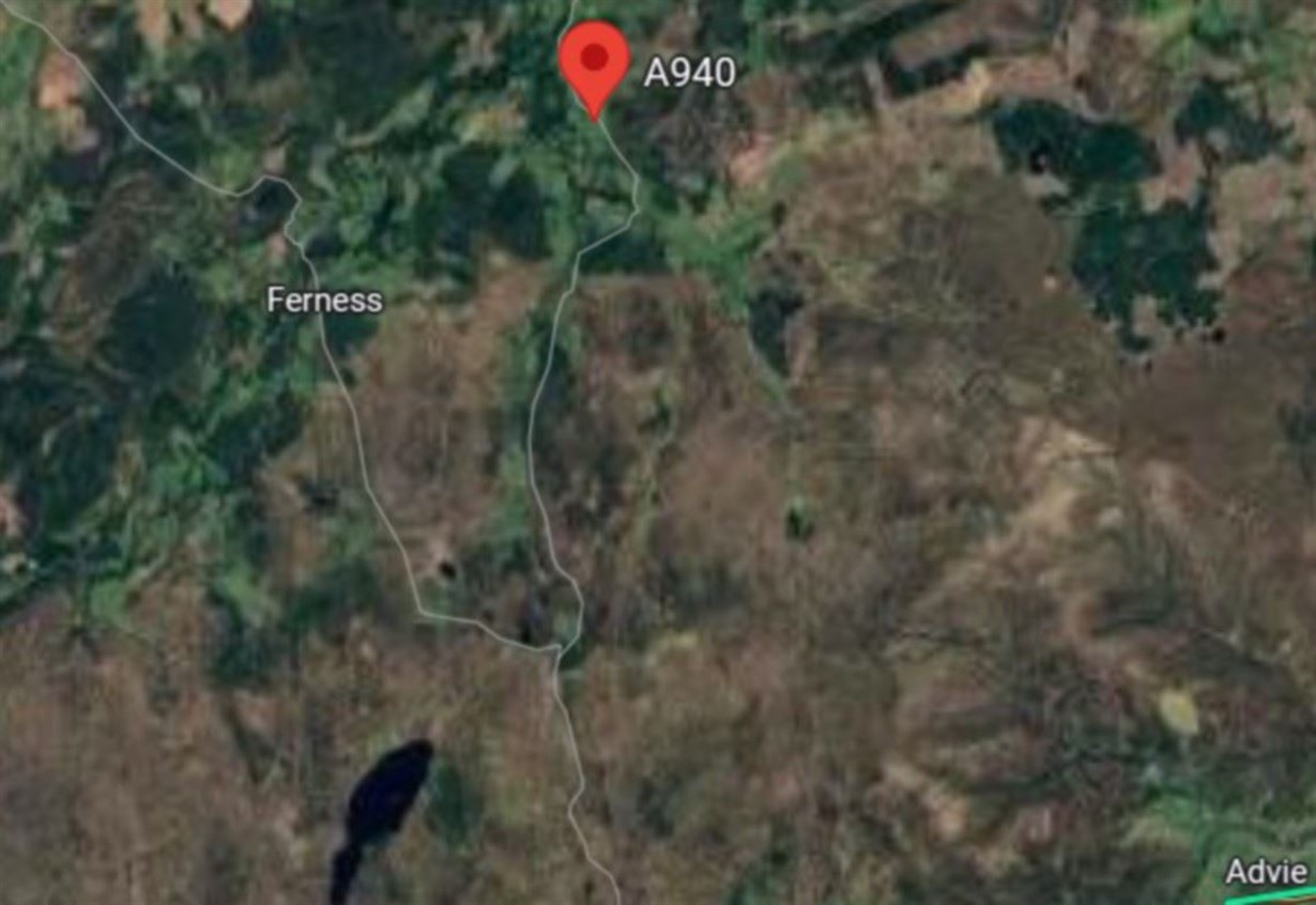 A940 closed at Dava following a wildfire