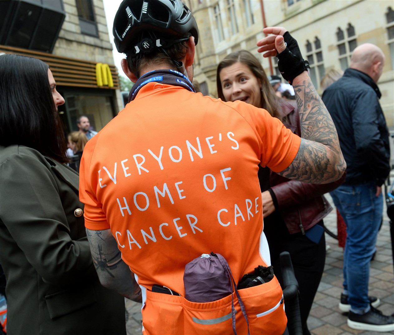 Maggie's 500 cycle ride finishes on Inverness High Street. Picture Gary Anthony