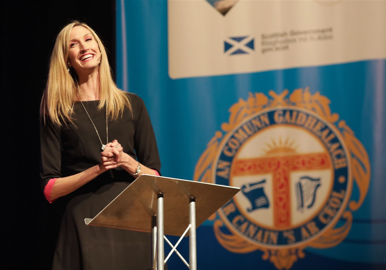 Picture shows Joy Dunlop compering on stage at the special Our Language, Our Music concert will feature an all-star line-up of guest musicians. Notable fiddle player Duncan Chisholm, award-winning multi-instrumentalist Mairearad Green, Isle of Lewis piper and flautist James Duncan Mackenzie and the amazing Cànan’s Ar Cèol House Band will get toes tapping at the Empire Theatre, Eden Court at 7.30pm. There will also be a host of up and coming musical talent as young Gaelic musicians will take to the sfor the first time.