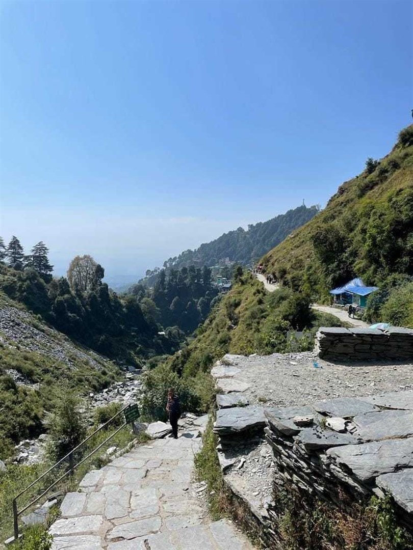 Scenes from day one of the intrepid group's stunning Himalayan adventure. Pictures: Highland Hospice.