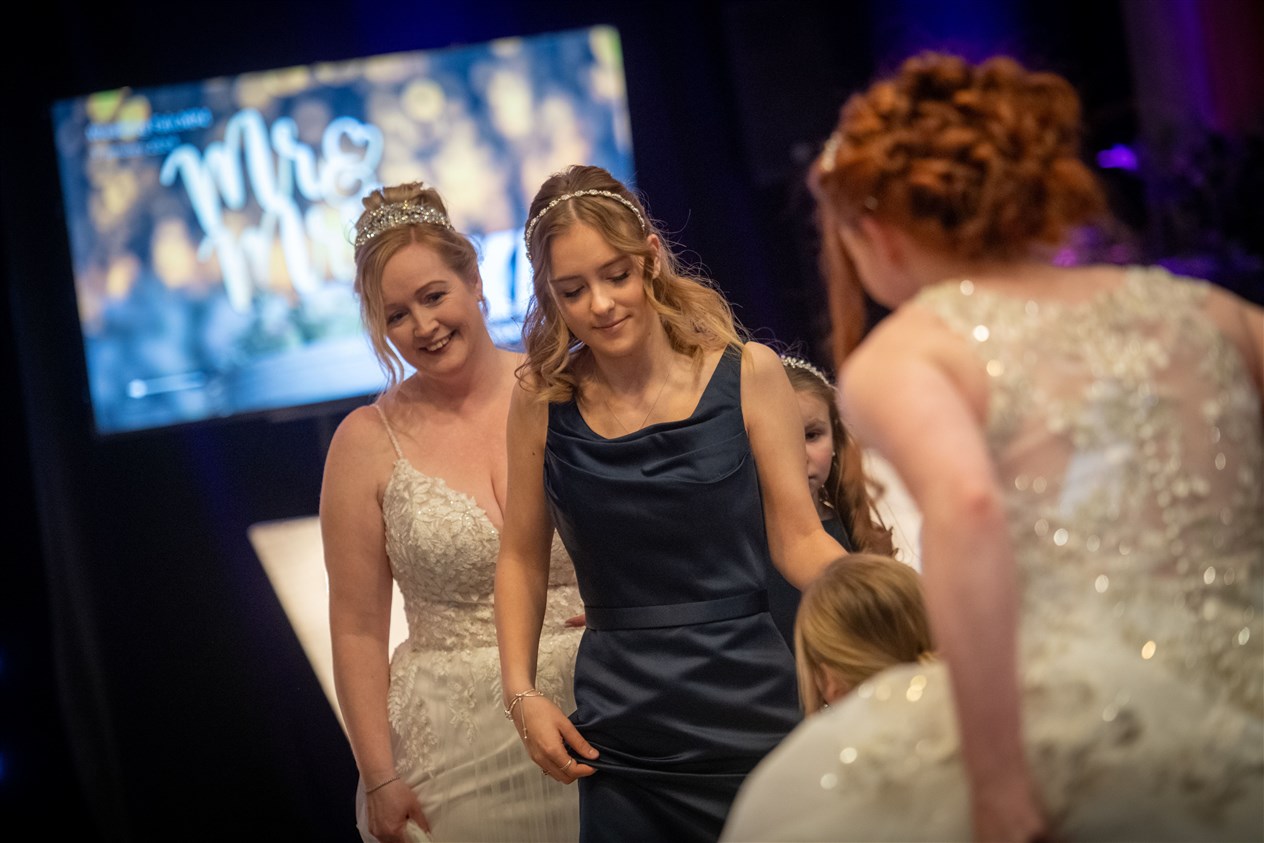 A busy catwalk at the Aviemore Resort Wedding Fair. Picture: Callum Mackay.
