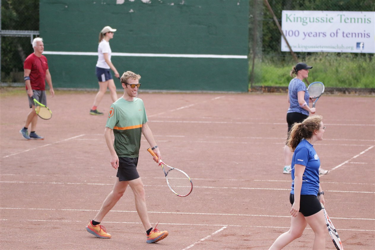 It was great to see all four of the Kingussie courts so busy on a lovely day for tennis.
