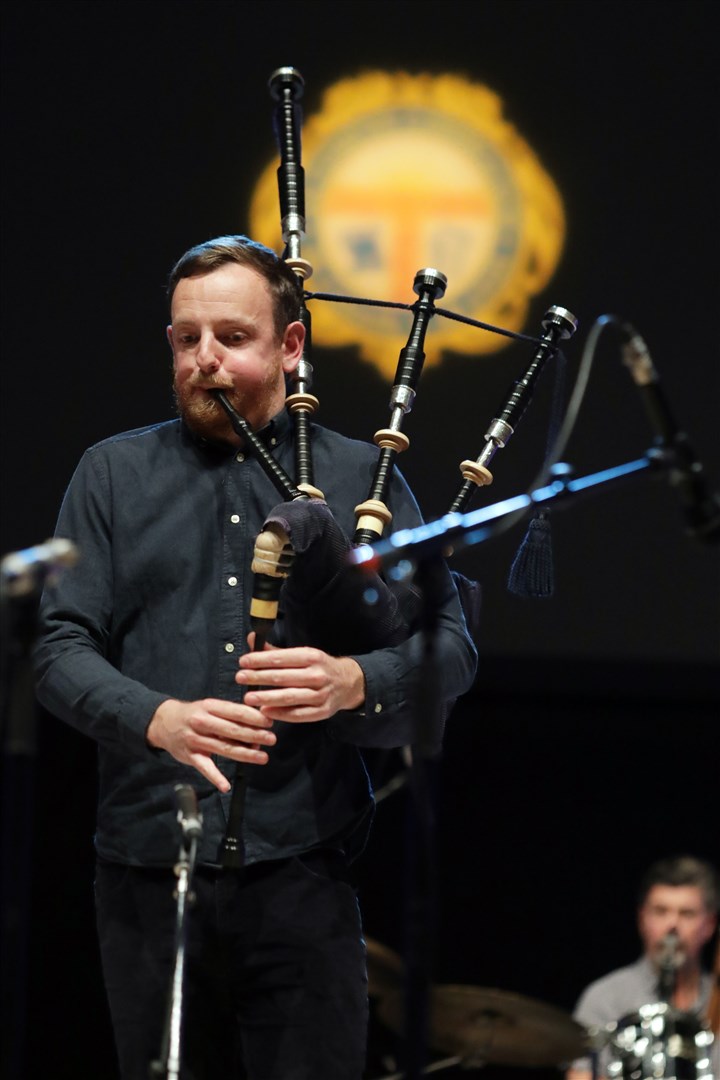 Picture shows, James duncan McKenzie playing Bagpipes at the special Our Language, Our Music concert will feature an all-star line-up of guest musicians. Notable fiddle player Duncan Chisholm, award-winning multi-instrumentalist Mairearad Green, Isle of Lewis piper and flautist James Duncan Mackenzie and the amazing Cànan’s Ar Cèol House Band will get toes tapping at the Empire Theatre, Eden Court at 7.30pm. There will also be a host of up and coming musical talent as young Gaelic musicians will take to the sfor the first time.