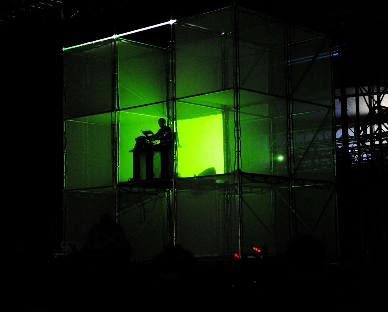 French DJ Etienne De Crecy, who played the Goldenvoice Arena on Friday night at RockNess 2012. Picture: HNM/ Alison White