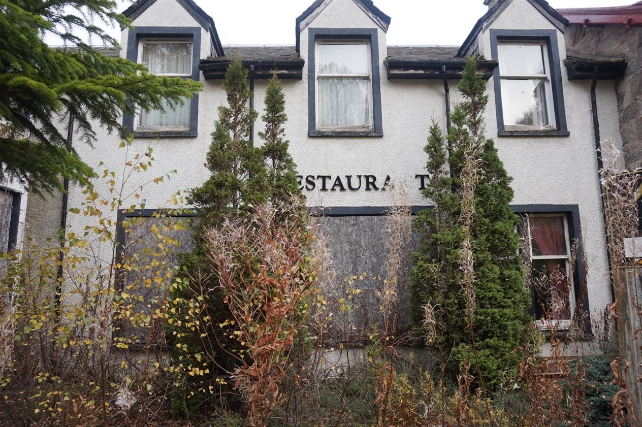 A sad sight.... the restaurant at the Struan Hotel.
