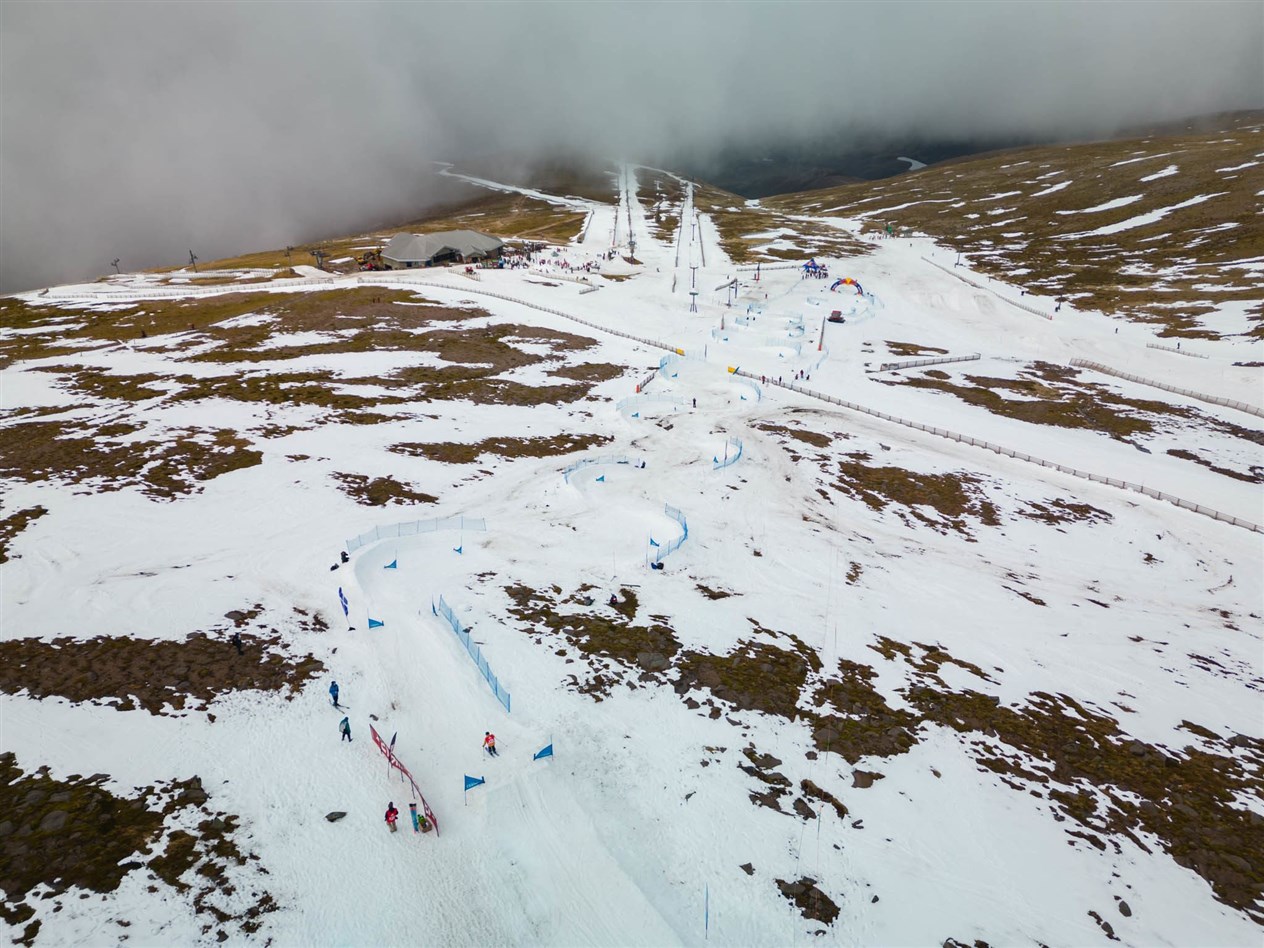The banked slalomn course set at The Ptarmigan. Picture: Neil MacGrain.