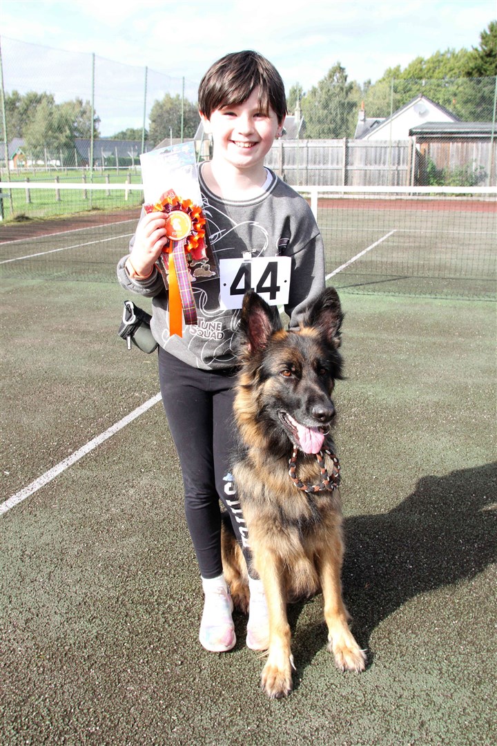 SMART PAIR: Junior winner Eilidh Caie with ‘Feisty.