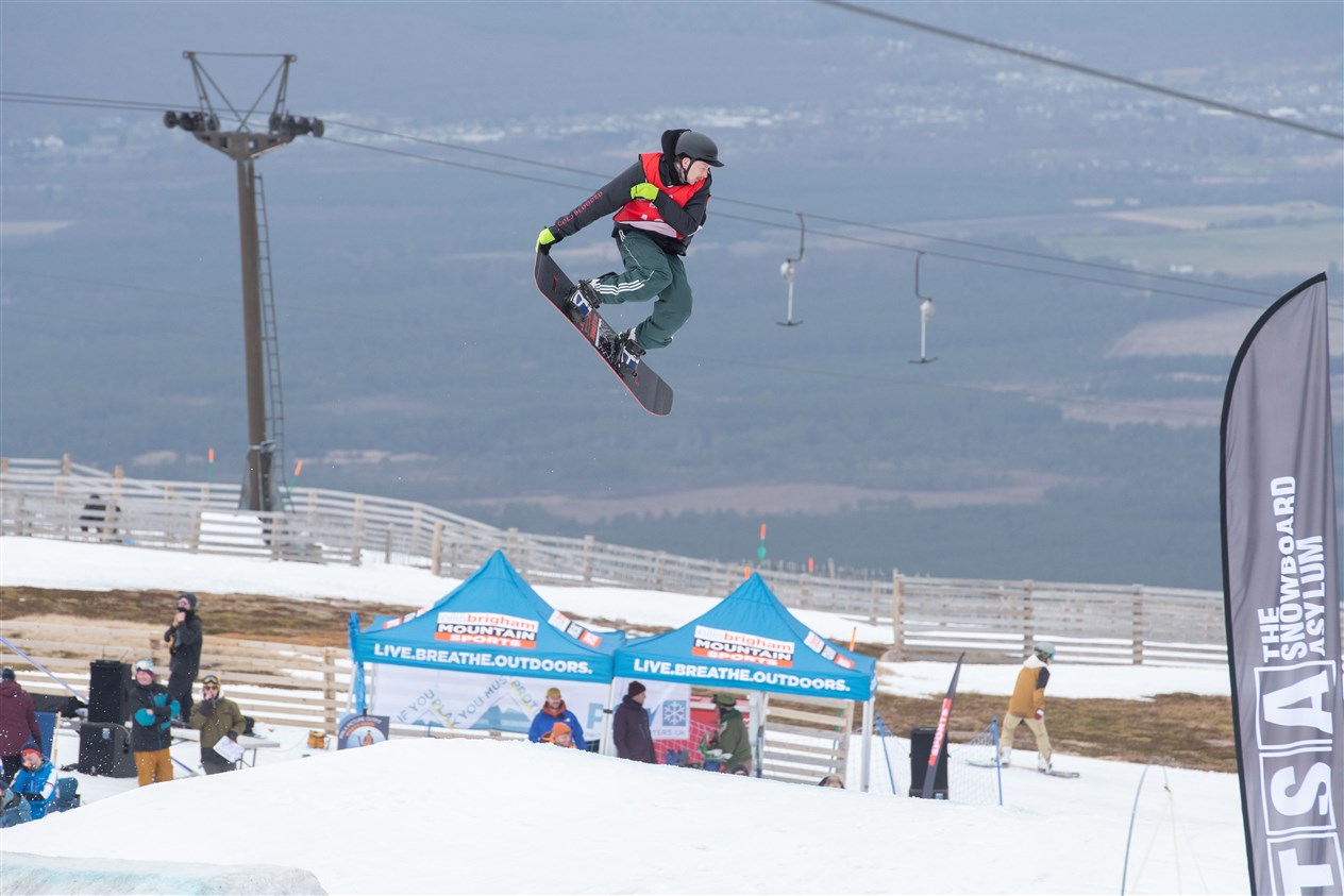Some of the biggest jumps ever created at Cairngorm Mountain tested the competitors. Picture: Neil MacGrain.