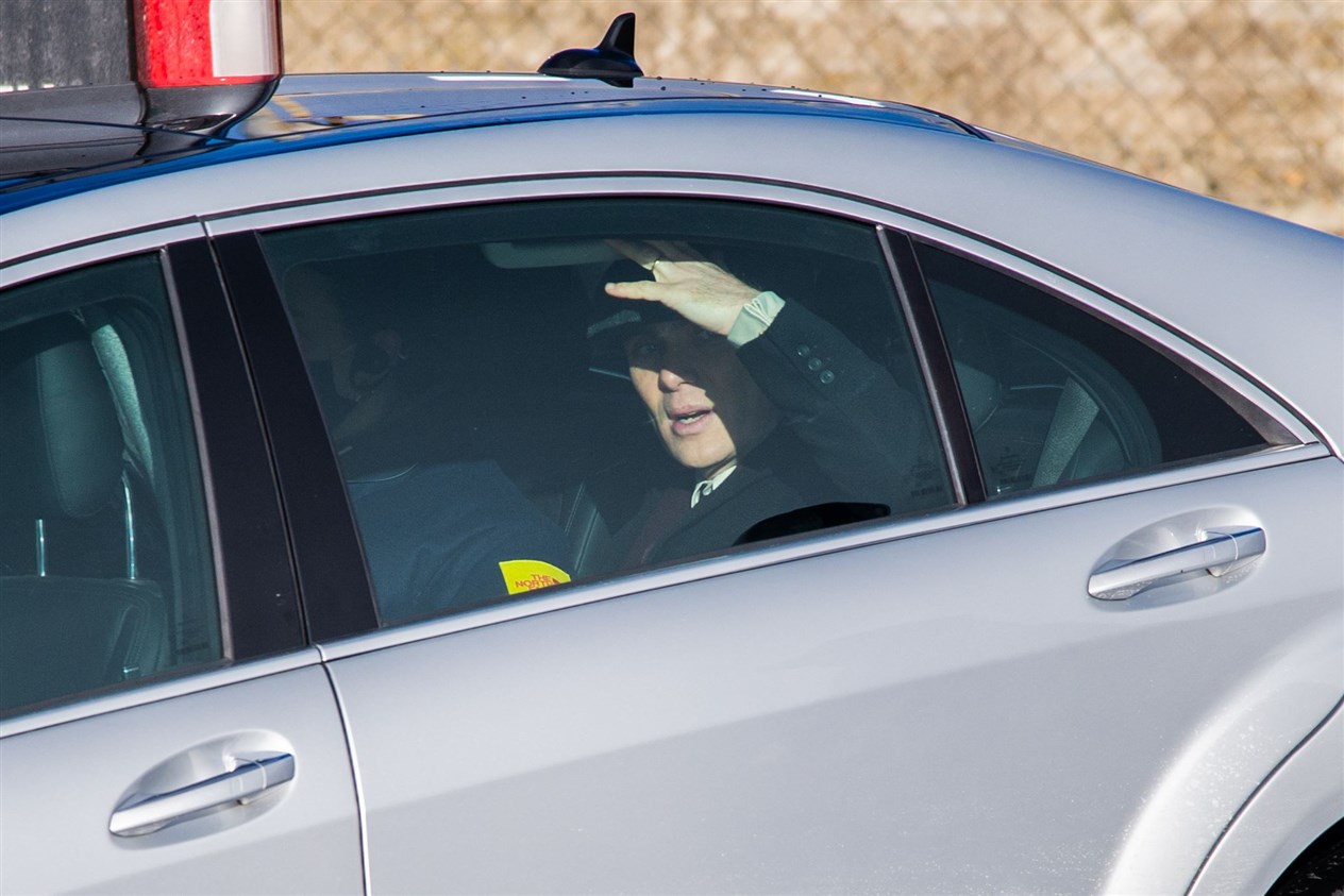 Cillian Murphy (Peaky Blinders' Thomas Shelby) leaves after filming a scene...Picture: Daniel Forsyth..
