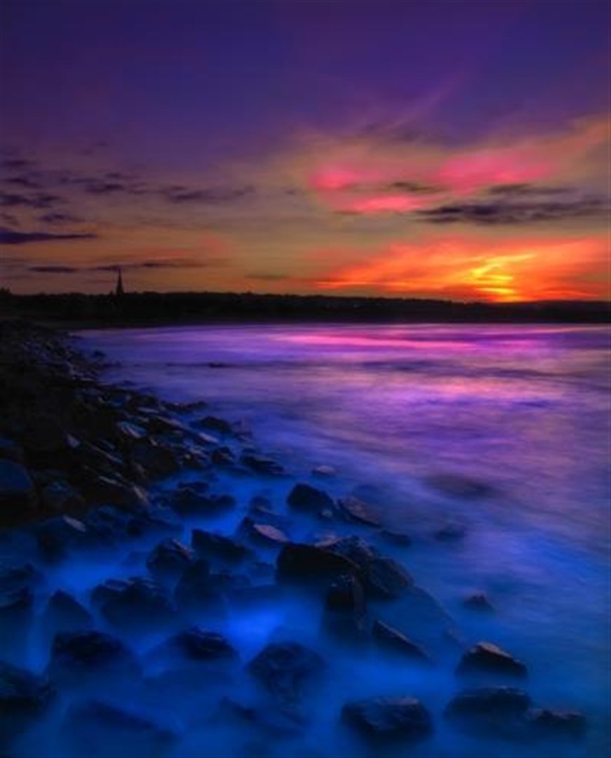 Sunset at Thurso harbour by Stewart Watt.