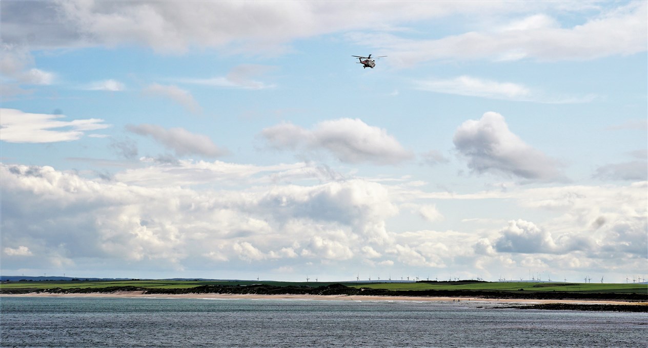 A joint operation by emergency services searching for a missing woman took place around the coastline at Keiss over the weekend. Picture: DGS