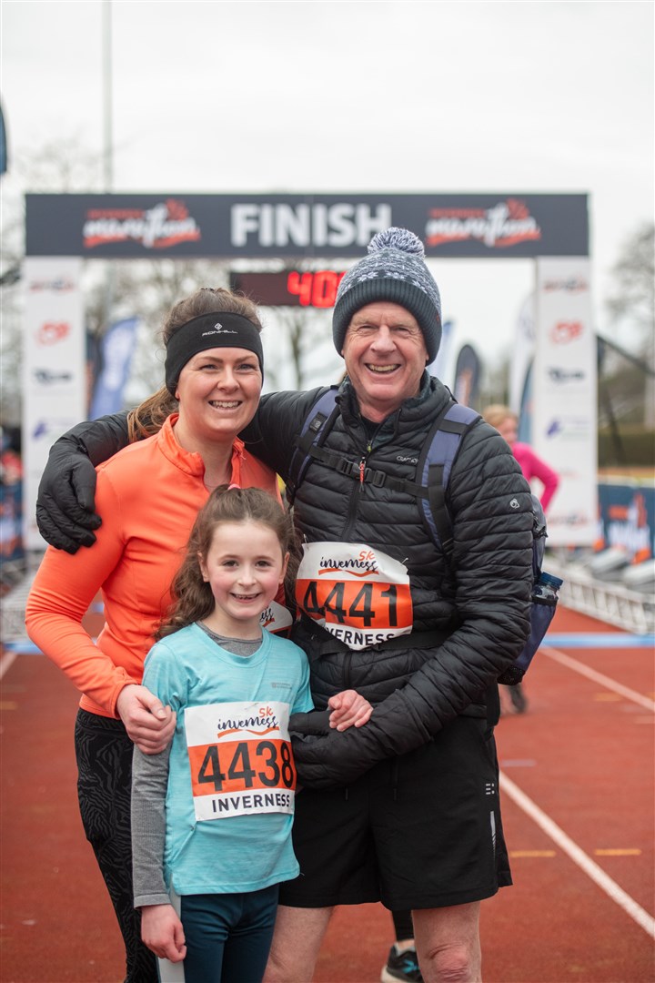 3 generations Jilly (daughter) and Summer (Grandaughter) munro with Gordon Murray (grandfather). Picture: Callum Mackay..
