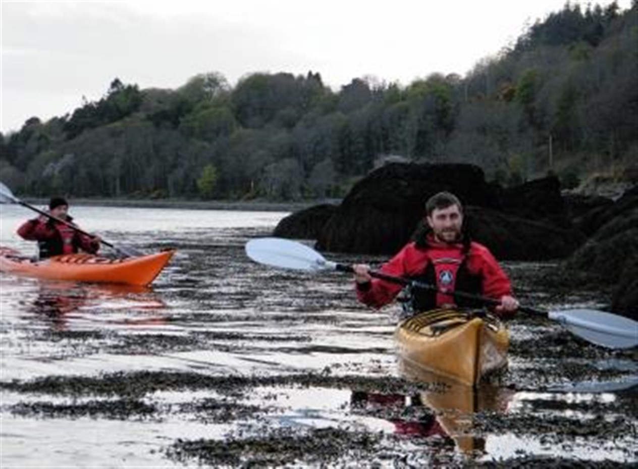 Sea kayaking on Moray Firth