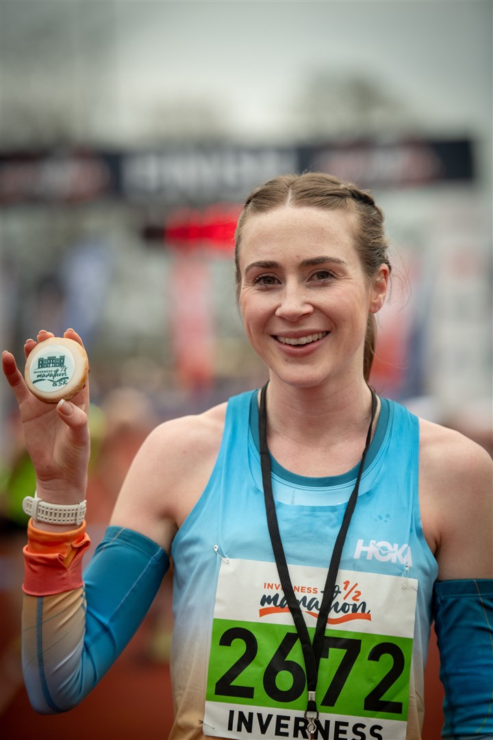 Women's Half Marathon ..winner. Mhairi Maclennan...Picture: Callum Mackay..