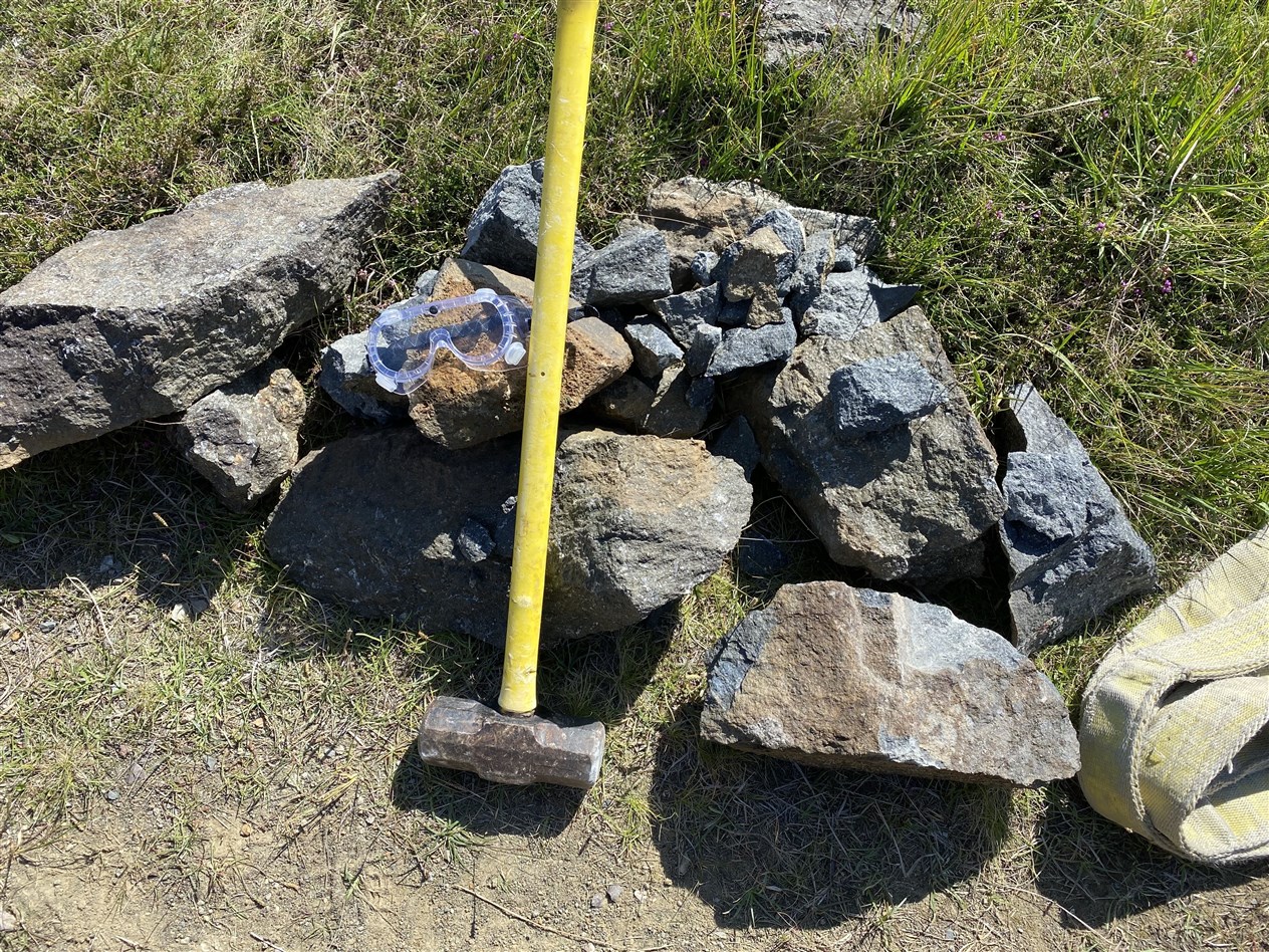 Rum rock samples that have been collected as part of project. Picture: Luke Daly/University of Glasgow.