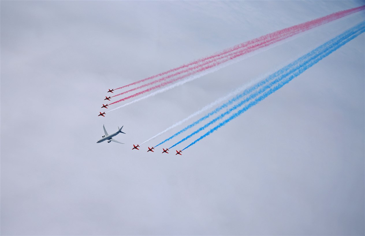 Painting the sky red and blue over Lossiemouth.