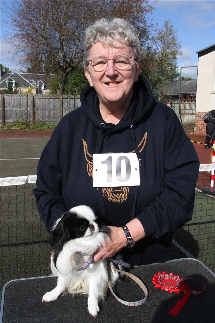 WELL DONE, BRODIE! Maggie Scott with pedigree class winner Brodie.
