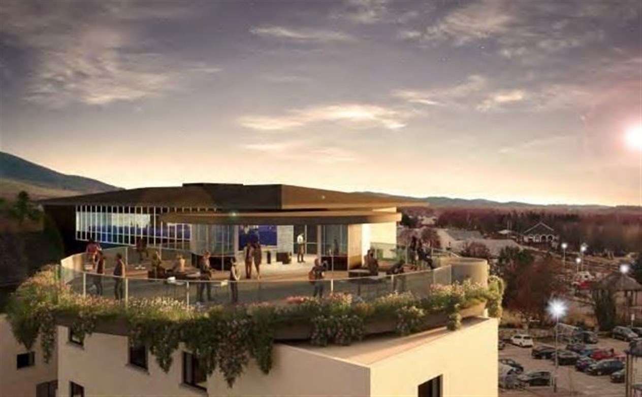 The glass will be tinted to reduce light emissions from the bar at night time.