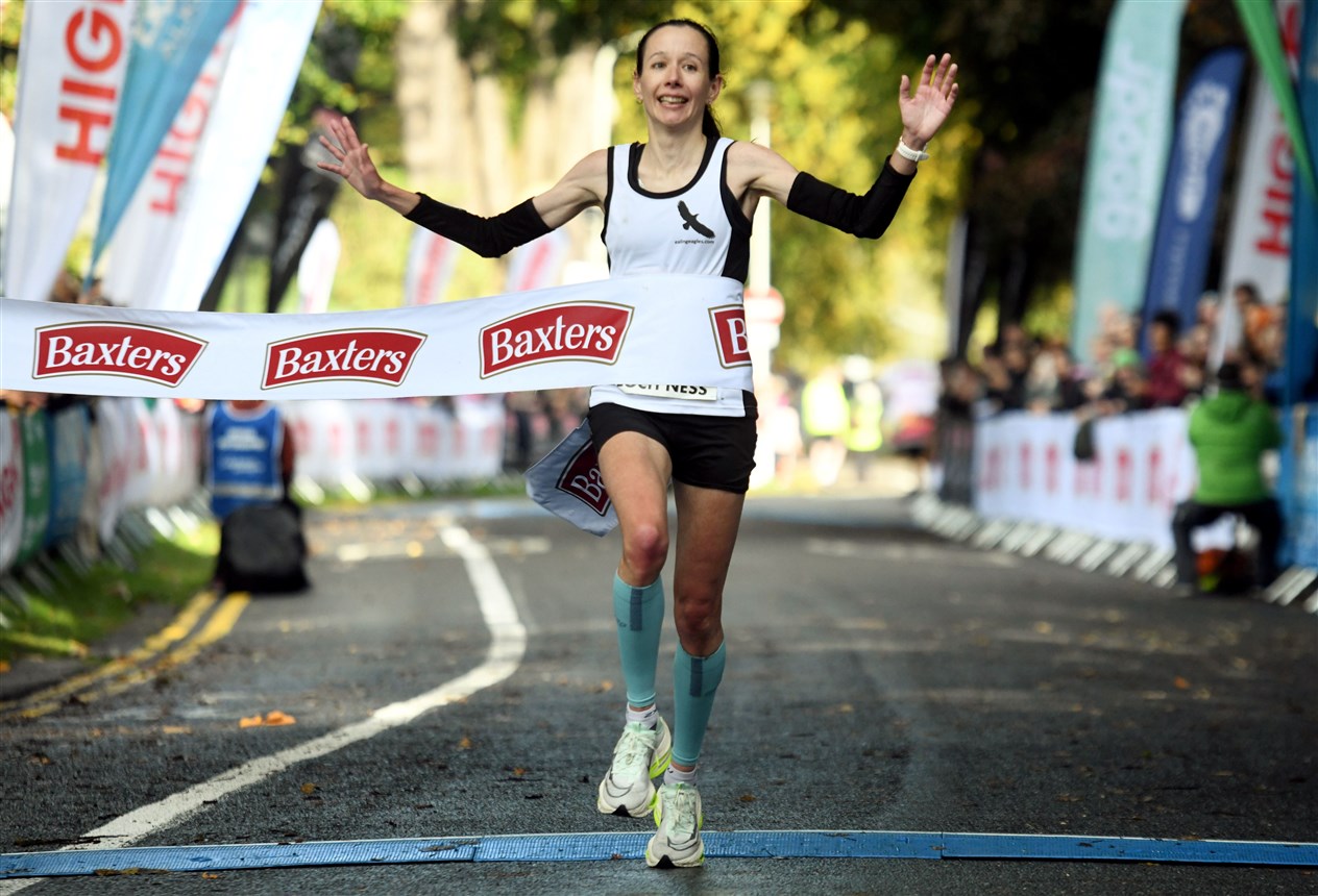 Melissa Gibson came 1st in the 2023 Loch Ness Marathon. Picture: James Mackenzie.