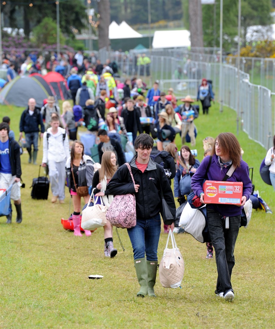 People arriving for RockNess 2012 on Friday. Picture: HNM/ Alasdair Allen