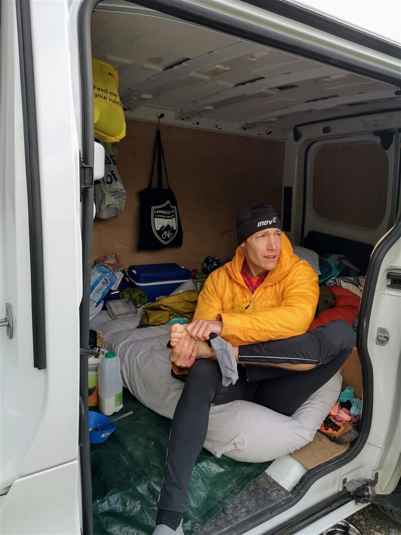 Ian Stewart during his 400km Cairngorms Parkrun, taking in all 58 Munros in the national park.