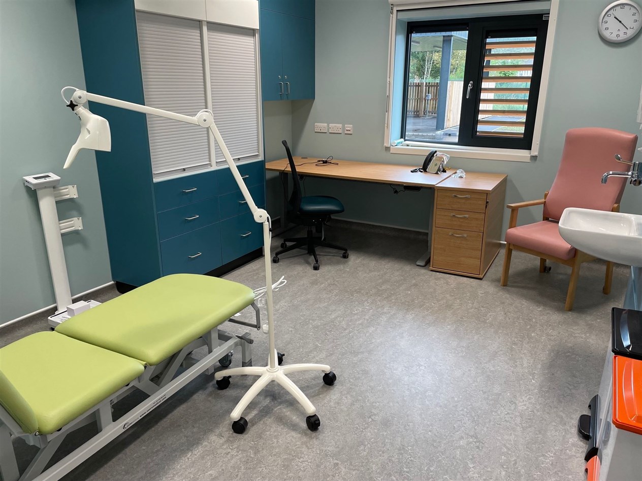 One of the GP practice rooms in the new building.