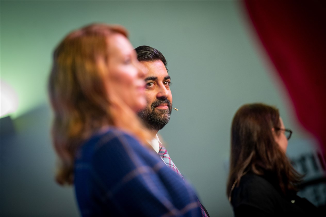 Ash Regan, Humza Yousaf and Kate Forbes. Picture: Callum Mackay..