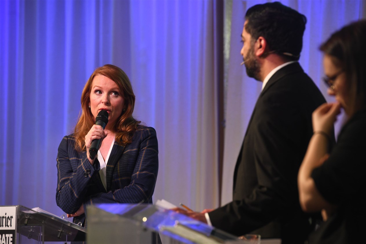 Ash Regan and Humza Yousaf. Picture: James Mackenzie.