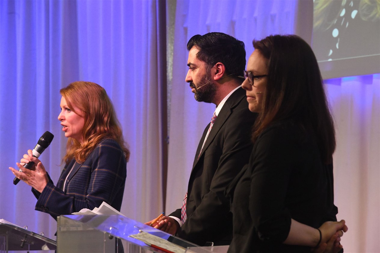 Ash Regan, Humza Yousaf and Kate Forbes. Picture: James Mackenzie.